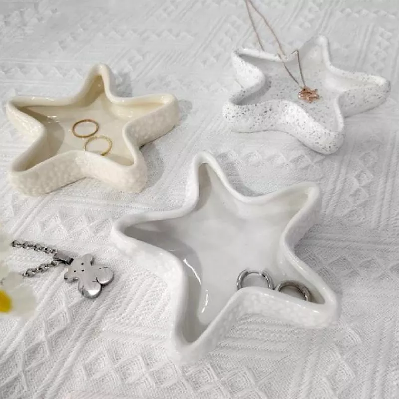 Κεραμικός δίσκος κοσμημάτων Shell And Starfish Κεραμικός δίσκος κοσμημάτων Shell And Starfish