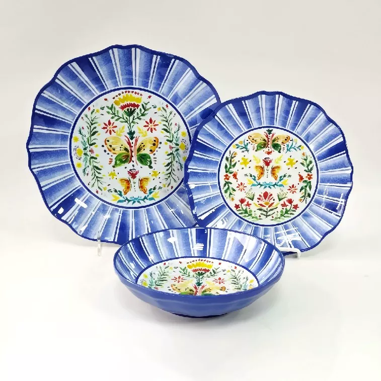Vintage Floral σερβίτσιο με χρηματοκιβώτιο μικροκυμάτων